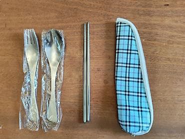 этно посуда: Набор столовых приборов в чехле Состав: - Вилка из нержавеющей стали — 1