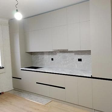 Тумбы и подставки: Кухонный гарнитур, цвет - Серый, МДФ — 3