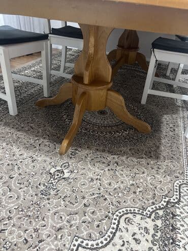 купить обеденный стол со стульями: Стол и стул для зала, Б/у, Самовывоз — 2