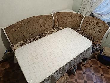 Эмерек гарнитурлары: Ашкана үчүн жумшак бурчек, Жыгач, түсү - Саргыч боз — 4