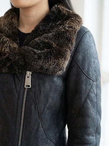 Спецодежда: Дубленка, Турция, По колено, С капюшоном, S — 2