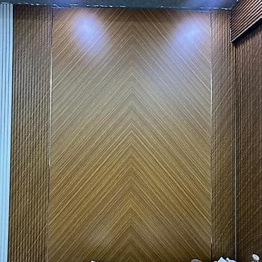 панель на стену: Декоративные стеновые панели с древесным рисунком «ёлочка» - — 1