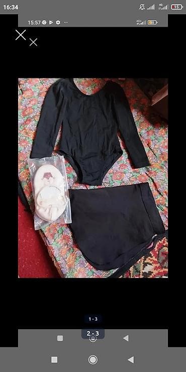 Жаш балдар үчүн үстүлөр жана көйнөктөр: Комплект, түсү - Кара, Колдонулган — 1