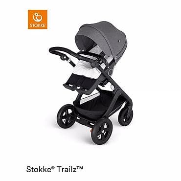 Коляски: Коляска, Stokke, цвет - Черный, Б/у, Самовывоз — 2