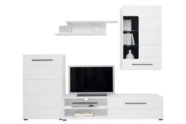 мебель для зал: Гарнитур для зала, Новый, Тумба под ТВ, Шкаф, В рассрочку, МДФ, Бесплатная доставка, цвет - Белый — 2