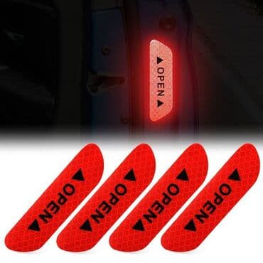 наклейки для машин: Светоотражающие наклейки на двери автомобиля ( 4 шт) предупреждение о — 2