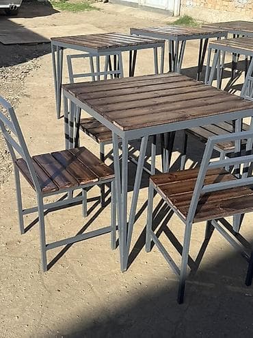 stol: Комплект садовой мебели, Стол, Металл — 2