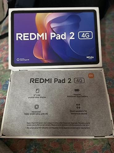 Планшет, Redmi, память 256 ГБ, 11" - 12", 4G (LTE), Новый, Классический цвет - Серый