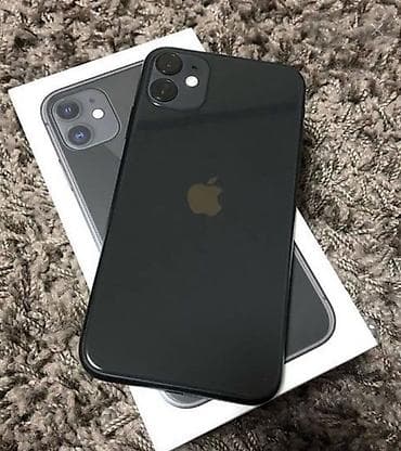 iphone13pro max: IPhone 11, Б/у, 64 ГБ, Черный, Зарядное устройство, Защитное стекло, Чехол, 74 % — 2