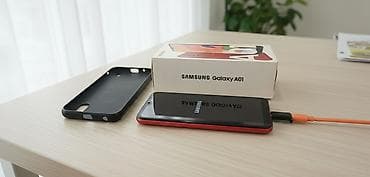 redmi note 4: Samsung Galaxy A01, Б/у, 16 ГБ, цвет - Красный, 2 SIM — 2