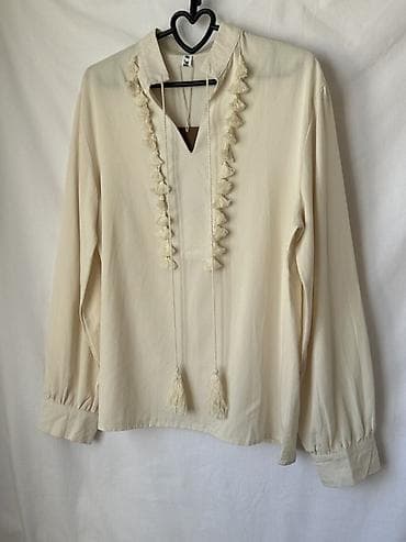 шерстяные брюки: Бежевый женский комплект из блузы и длинной юбки. - Цвет — 2