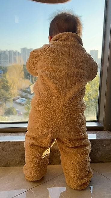 плаш пальто: Комплект, цвет - Бежевый, Новый — 3