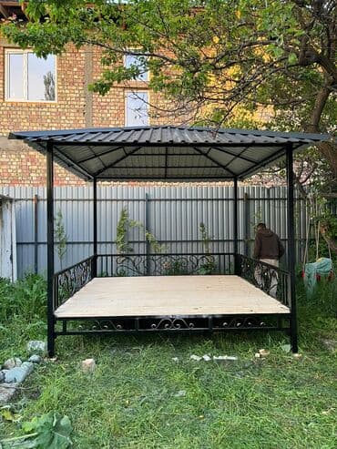 садовые беседки: Тапчан 3 x 3 x 3 м, Металл — 9