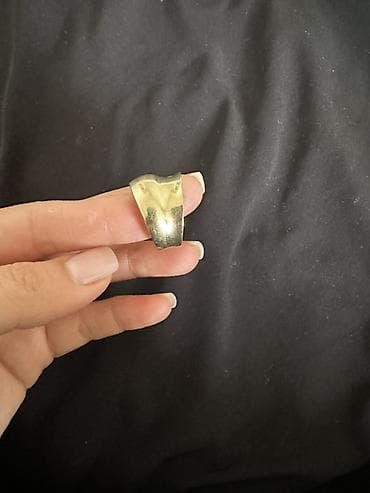 серебро под золото: Кольцо, Унисекс, Без вставки — 1