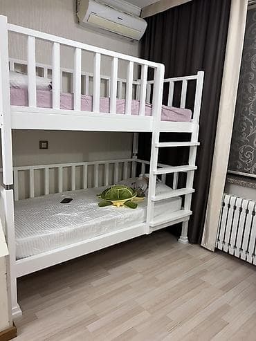 Двухъярусная кровать из массива (белая) Изготовливали на заказ — 4