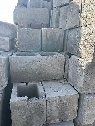 бетонные блоки: Пескоблоки б/у Шлакоблоки стеновые - Материал: бетонные шлакоблоки — 3