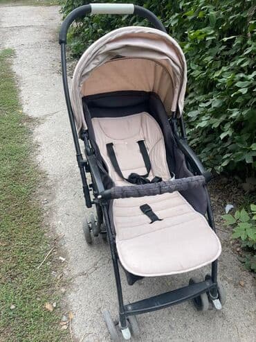 прогулочные коляски от 6 месяцев: Коляска, цвет - Черный, Б/у — 3