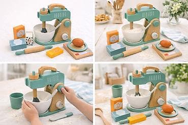 Деревянный игровой набор «Кухонный миксер» Стильная и экологичная