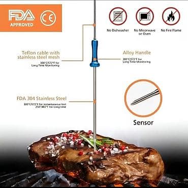 термометр кухонный: Умный беспроводной термометр для барбекю с многоканальными щупами — 5