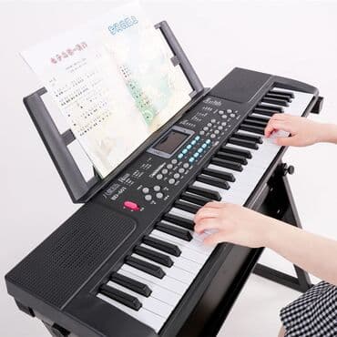 музыкальный телефон: Пианино синтезатор, детский 61 клавища Высококачественное — 3