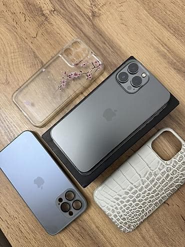 second tech: IPhone 13 Pro Max, Б/у, 256 ГБ, Графит, Коробка, 90 % — 2
