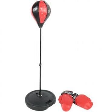 купить надувной батут для бизнеса: Детская боксерская груша с перчатками Напольный детский боксерский — 7