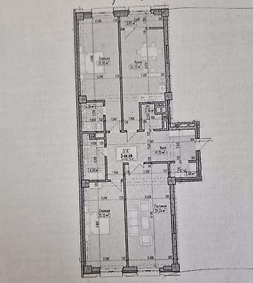элитка 3ком: 3 комнаты, 149 м², Элитка, 16 этаж, Готовая ПСО (под самоотделку) — 5