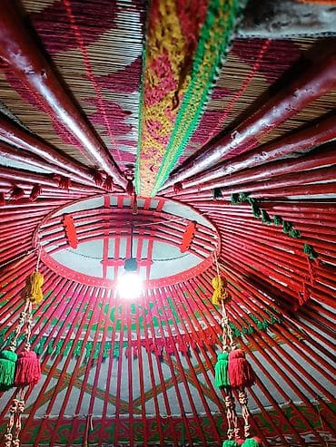 Юрты: Аренда юрты, Каркас Деревянный, 85 баш, Самовар, С полом, Стол — 7