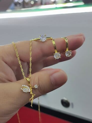 свадебные наборы ручной: Серебро Италия Серебро с напылением жёлтое золото 925 пробы Размеры — 2