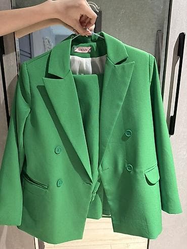 костюмы для детей: Брючный костюм на девочку! - Цвет: ярко‑зеленый - Бренд: Lizi Life — 2