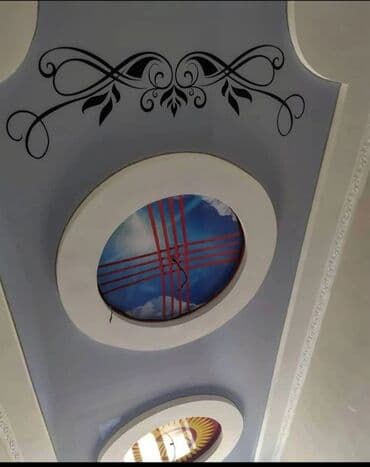 двухкомнатный дом: Натяжной потолок Глянцевое, Матовое, 3D потолки Монтаж, Гарантия, Демонтаж — 1