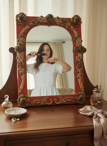 зеркало домой: Продаю зеркало ручная работа в хорошем состоянии ширина 41см длина — 1