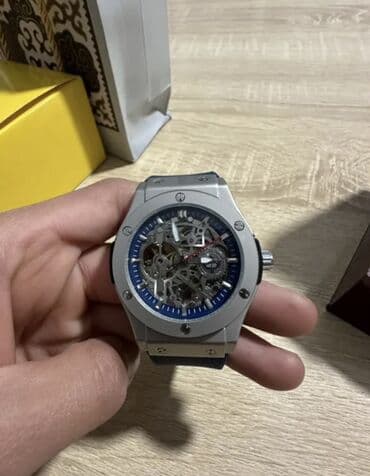 фирменные наручные часы: Скелетон-часы в подарочном наборе - Механика с прозрачным (skeleton) — 2