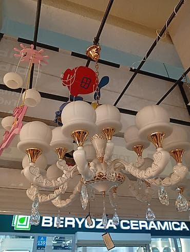 люстра потолочная: Люстра потолочная/подвесная классическая с декоративными подвесками — 1