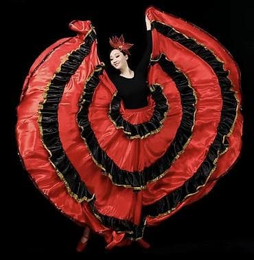 Юбка, Модель юбки: Пышная, Макси, Атлас, Высокая талия, С пайетками