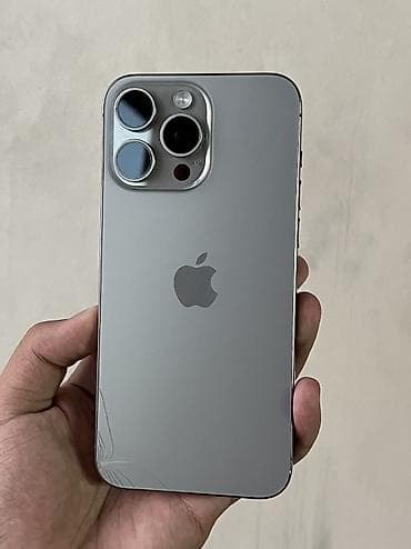 Техника жана электроника: IPhone 15 Pro Max, Колдонулган, 256 ГБ, Natural Titanium, Каптама, 89 % — 1