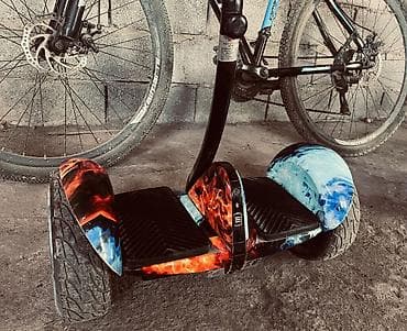 скутер вод: Гироскутер с ручкой-колонкой и подсветкой - Диаметр колёс: большие — 2