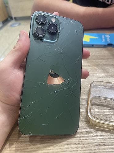 IPhone 13 Pro Max, Б/у, 128 ГБ, Зеленый, Чехол, 93 %