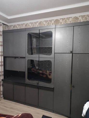 Кухонный гарнитур, Б/у, цвет - Черный, МДФ, Самовывоз