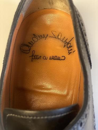 сумка бутун: Мужские дерби Santoni New Orleans, цвет Nero (черный). идеальное — 3