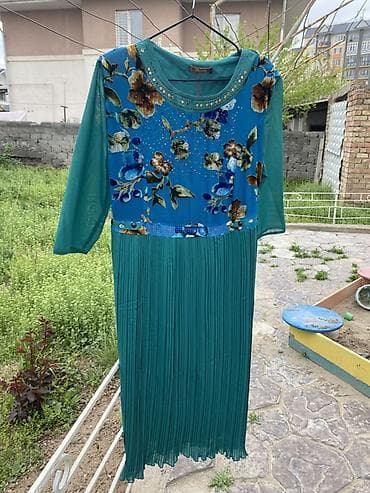 Вечернее платье, А-силуэт, Длинная модель, Шифон, С рукавами, Стразы, 2XL, 3XL