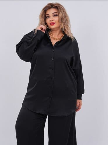 прокат мужских костюмов [возьми на прокат] бишкек фото: Стильный женский комплект в черном цвете для размеров plus size. с — 2