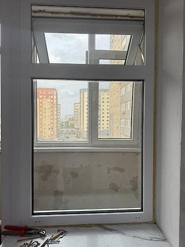 Балконная дверь, Б/у, Со стеклом, Пластик — 4
