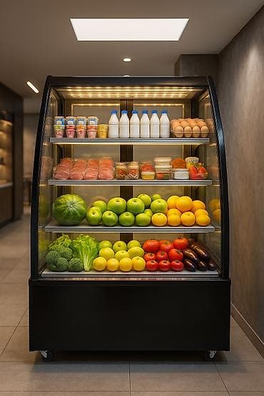 Холодильные витрины: Для напитков, Для молочных продуктов, Кондитерские, Китай, Россия, Новый — 6