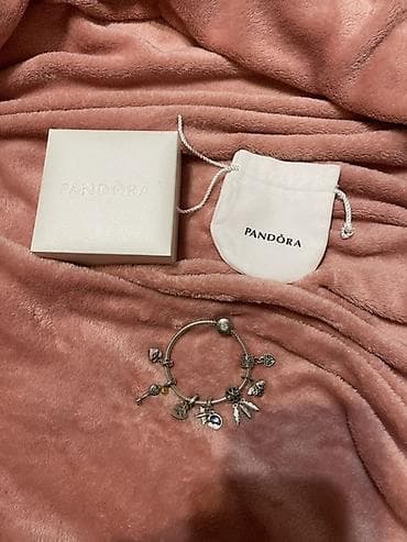 Жеке буюмдар: Браслет Pandora с шармами - Оригинальный серебряный браслет-основа — 4