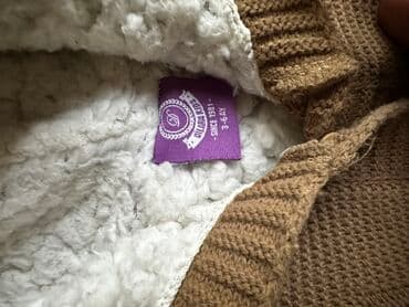 детский зимний комбез для новорождённых: Комплект, цвет - Коричневый, Б/у — 4