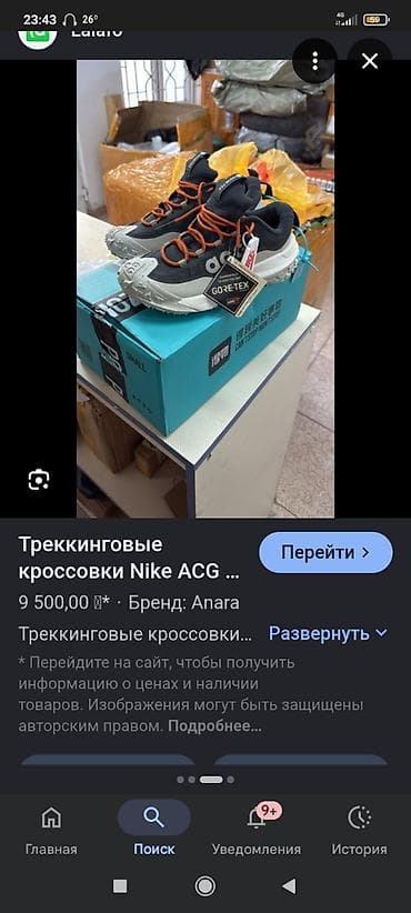 gore tex обувь: Мужские кроссовки, 40.5, 40, Nike, Новый, Самовывоз — 1