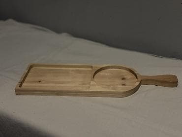 Аксессуары для кухни: Деревянные сервировочные доски с ручкой - Материал: натуральное — 1