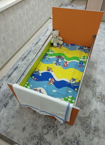 маты детские: Детская односпальная кровать, Б/у, Для мальчика, С бортиком, ДСП, Самовывоз, Бесплатная доставка, Платная доставка — 2