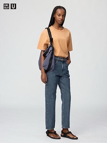 cactus jack: Футболка Uniqlo U, базовая, унисекс Плотный хлопковый трикотаж — 3